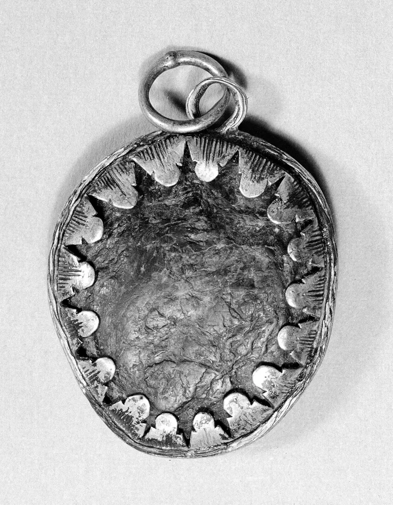 A historical eaglestone pendant.