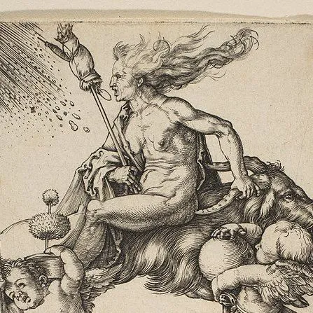Witch Riding on a Goat, by Albrecht Dürer (circa 1500). (Wikimedia Commons)