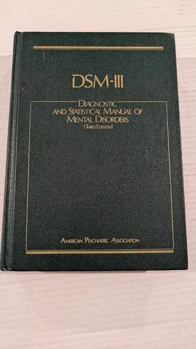 Green hardcover of the DSM-III, Diagnostic and Statistical Manual of Mental Disorders, Third Edition, 1980