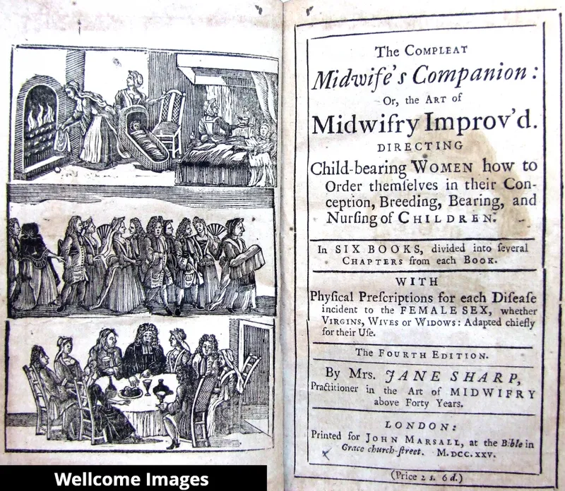 The baby in utero, Jane Sharp's The Midwives Book: or the Whole Art of Midwifery Discovered, 1671 (Wellcome Images).