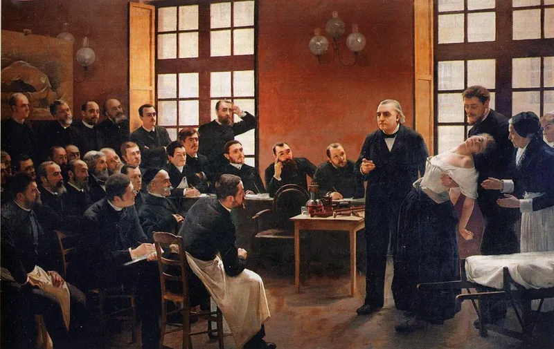 A Clinical Lesson at the Salpêtrière (1887), by André Brouillet. (Wikimedia Commons)