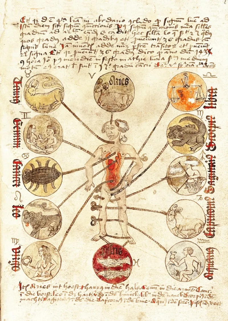 Zodiac Man from Heymandus de Veteri Busco’s Ars computistica (1488) (Wellcome Images)