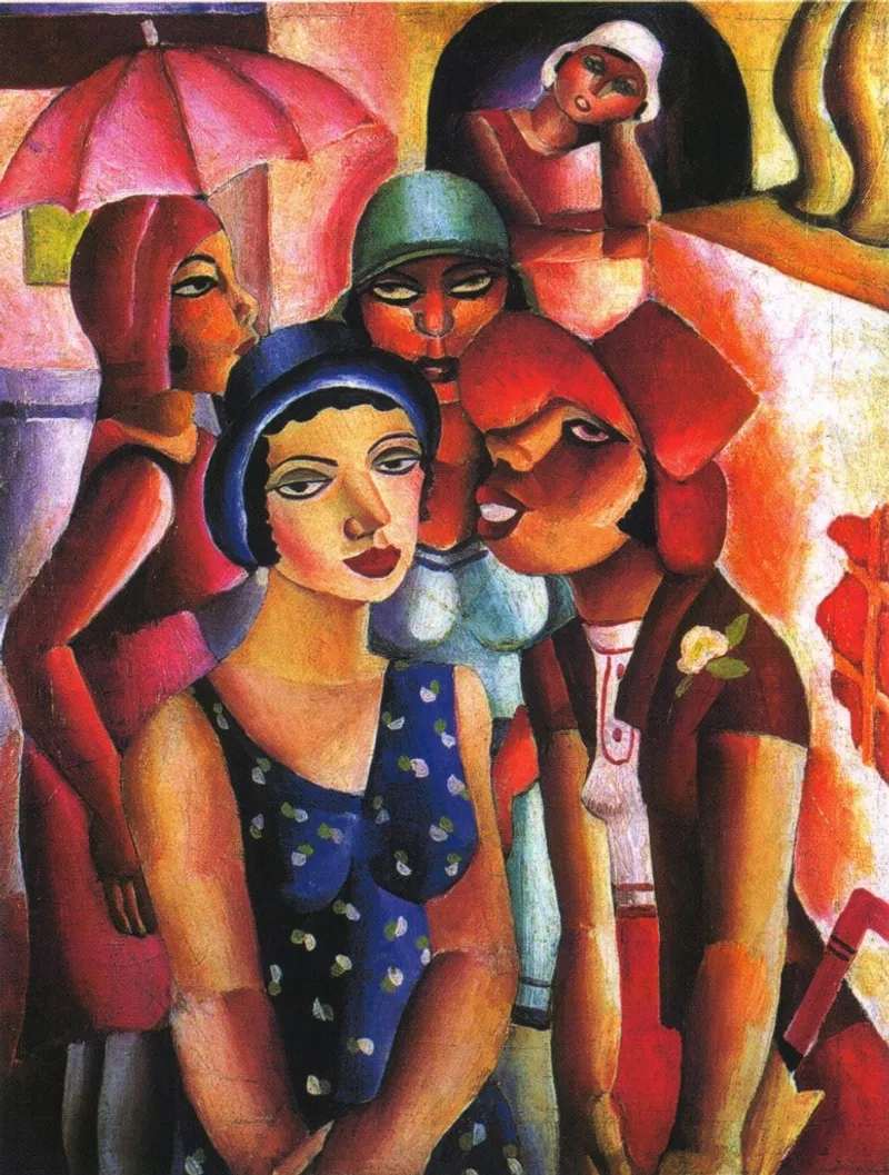 Emiliano Di Cavalcanti's Cinco Moças de Guaratinguetá (1930)