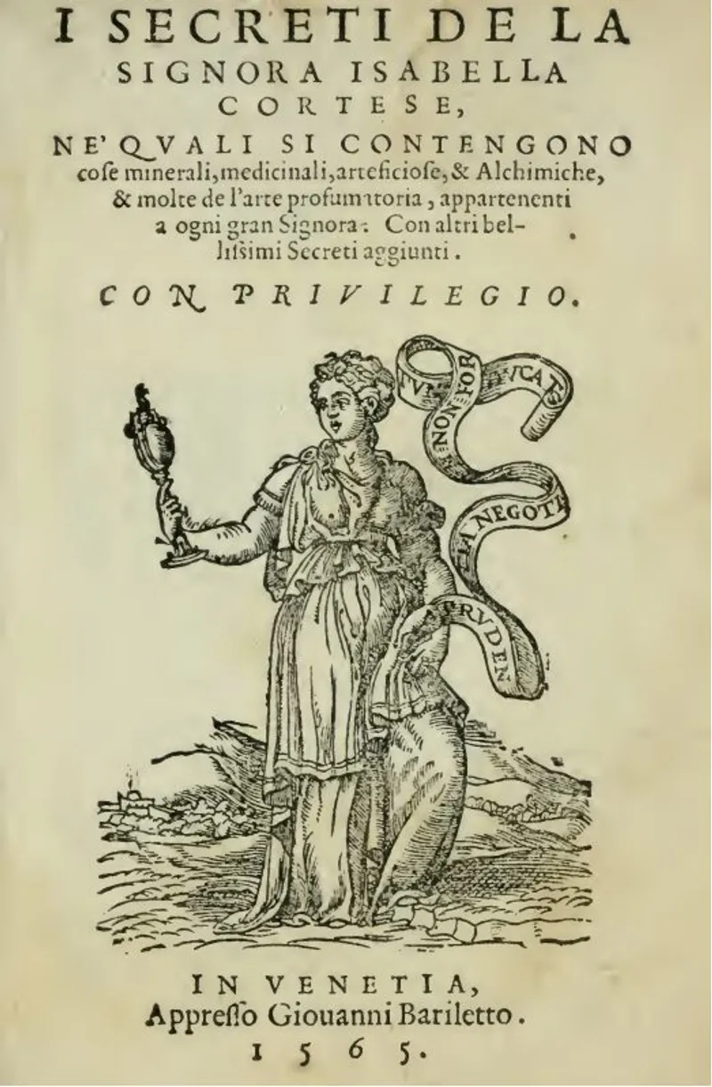 Cover of I Secreti de la Signora Isabella Cortese (1565 edition)