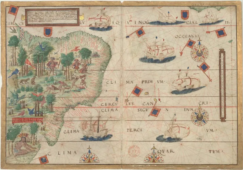 16th century map of Brazil