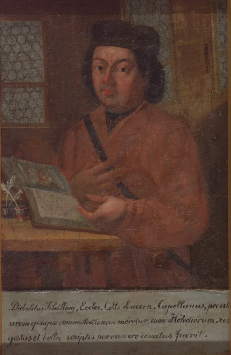 Portrait of Diebold Schilling the Younger (c.1460–c.1515), the Lucerne chronicler who recorded the Ettiswil case. (Image credit: Wikimedia Commons)