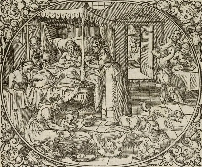 Detail from the frontispiece of Jacob Rueff’s De conceptu et generatione hominis (1580). Credit: Wellcome Images.