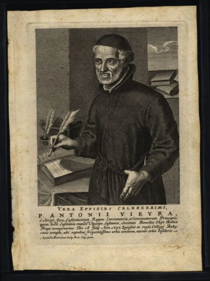 Engraving of the celebrated Jesuit preacher António Vieira, the target of Sor Juana’s theological critique.