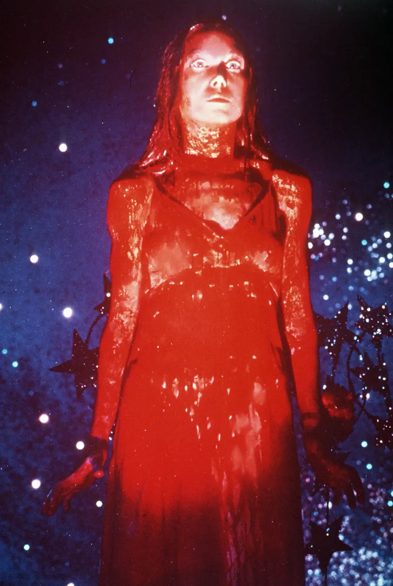 A modern version of the menstruating monster, Sissi Spacek in Brain De Palma’s 1976 Carrie. (Credit: Everett)