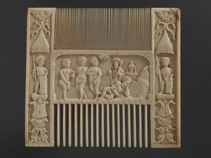 A 1520s ivory comb, probably made in Northern France or in the Netherlands. (Credit: V&A)