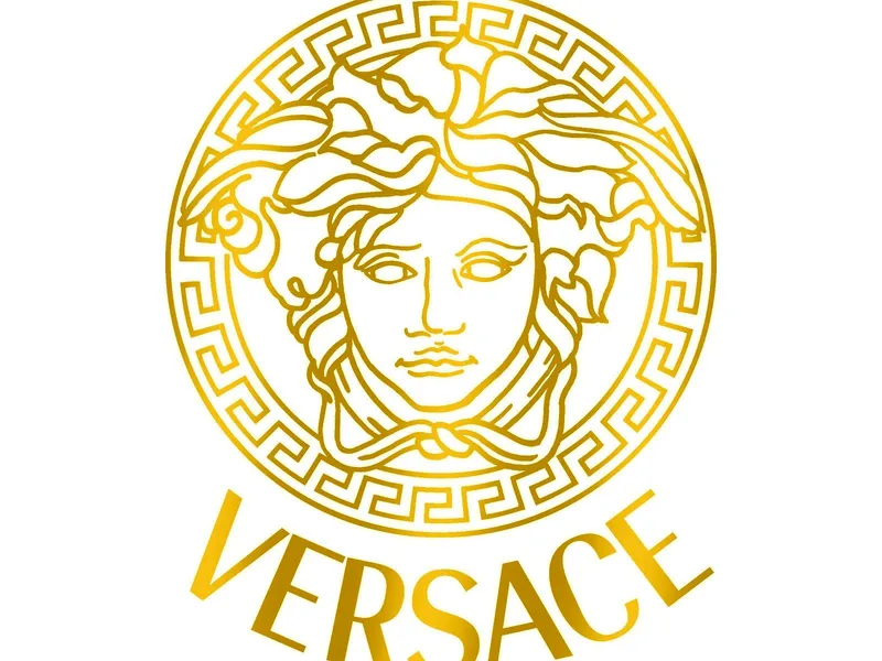 The Medusa reclaimed in the logo of luxury brand Versace. (Credit: Versace)