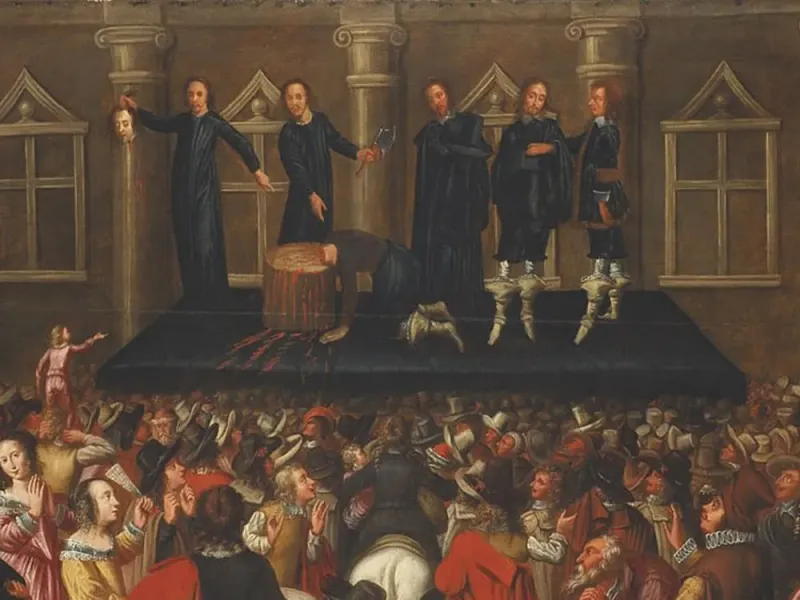 - Anonymous painting depicting the execution of Charles I (1649), a significant event during Ephelia’s time.