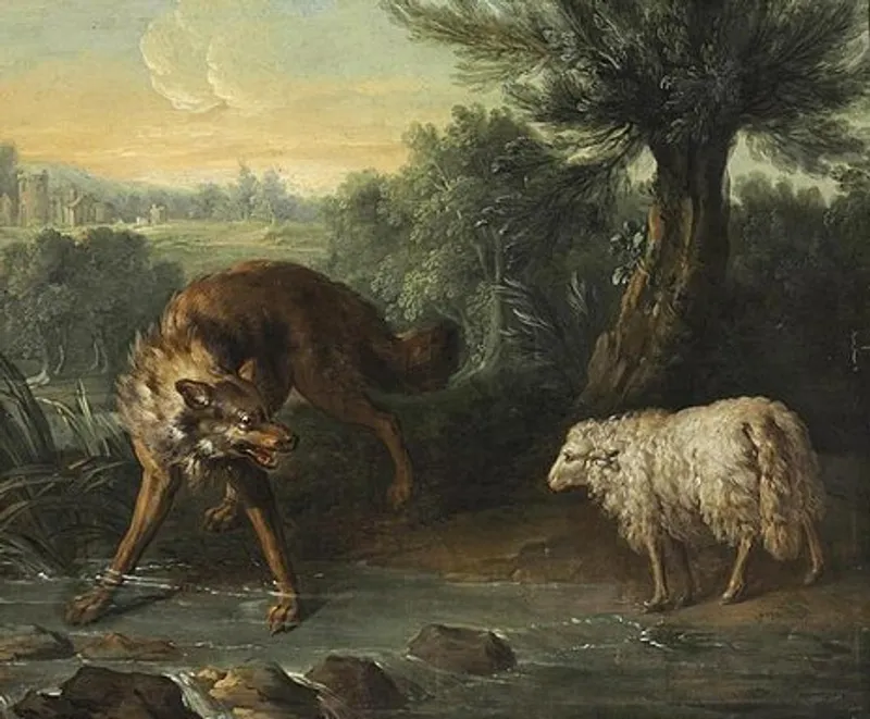 Jean-Baptiste Oudry's The Wolf and the Lamb (another great story!), early 18th century. (Public domain)
