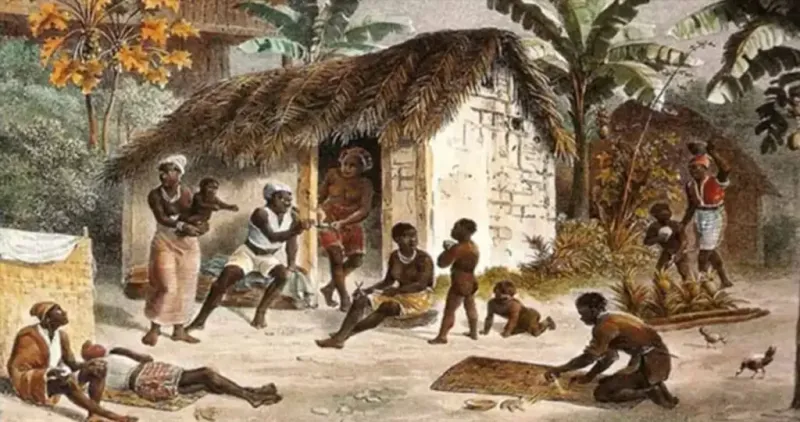 A settlement painted by Johann Moritz Rugendas (1821-1825)