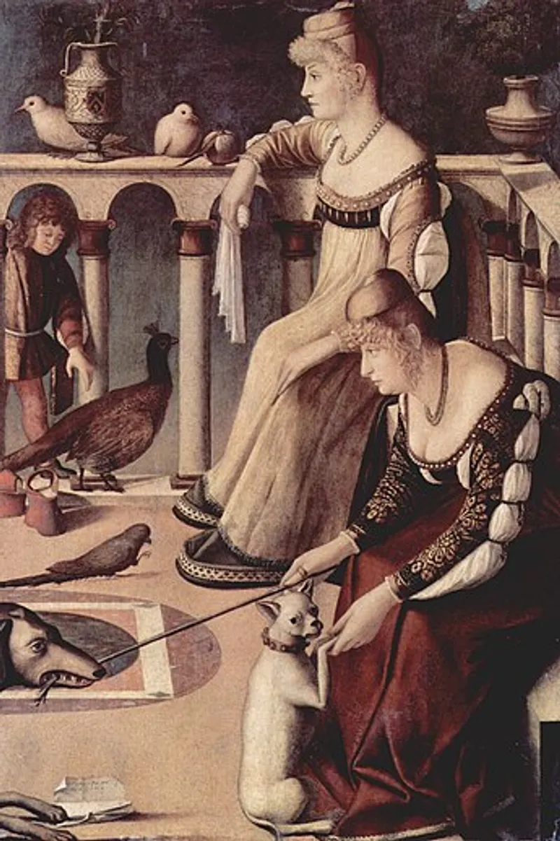 Two Venetian Ladies, by Vittore Carpaccio (ca. 1500).