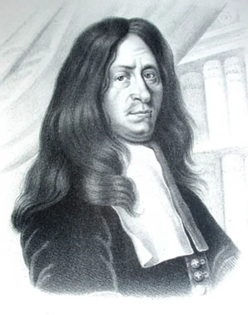 Thomas Bartholin (1616-1680): An illustration of the Danish physician and anatomist, notable for his contributions to medicine and science during the 17th century.